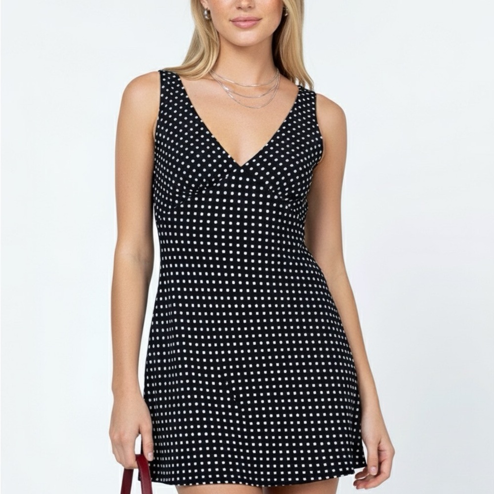 Princess Polly Black and White Polka Dot Mini Dress